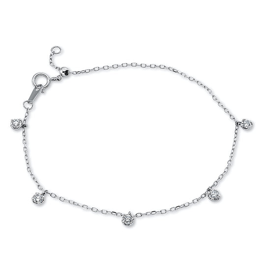 Armband 18 kt WG, 5 Brill. 0,37 ct, TW-si