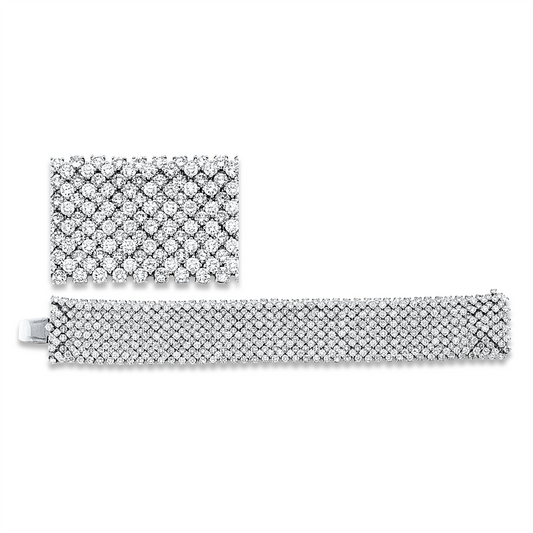 Armband 18 kt WG, 586 Brill. 50,26 ct, TW-vsi/si