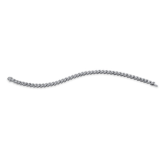 Armband 18 kt WG, 44 Brill. 3,30 ct, TW-vsi, 88 Brill. 0,93 ct, TW-vsi