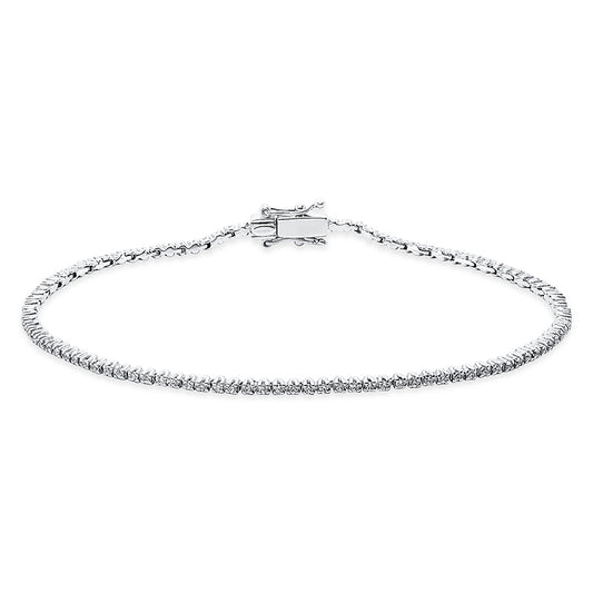 Armband 18 kt WG, 108 Brill. 0,55 ct, TW-si
