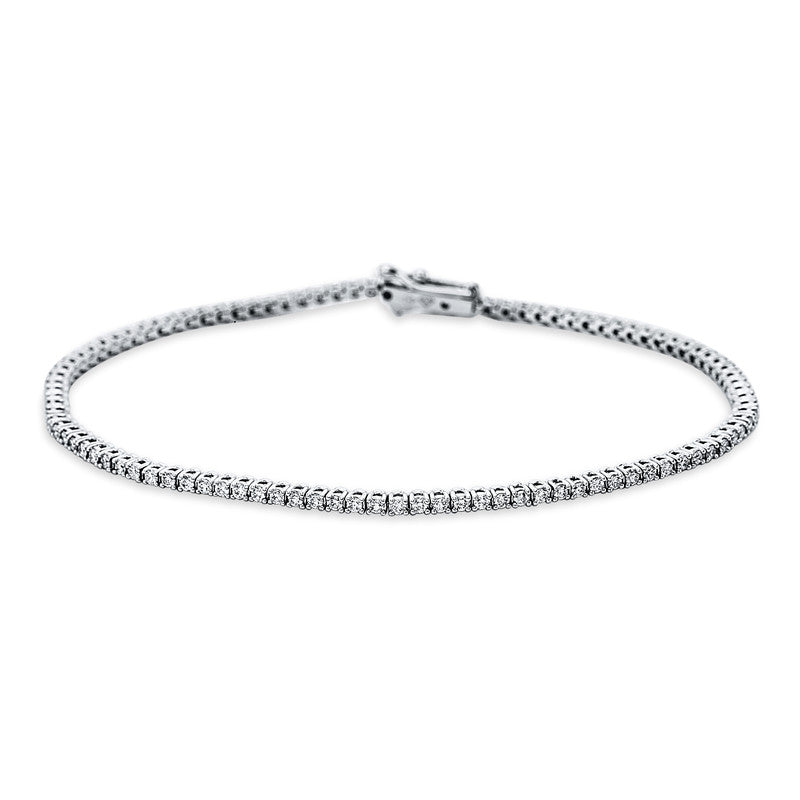 Armband 18 kt WG, 101 Brill. 1,12 ct, TW-si