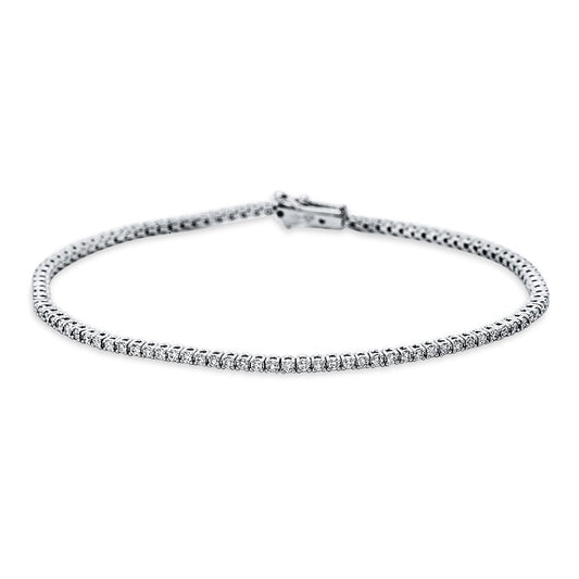 Armband 18 kt WG, 101 Brill. 1,12 ct, TW-si