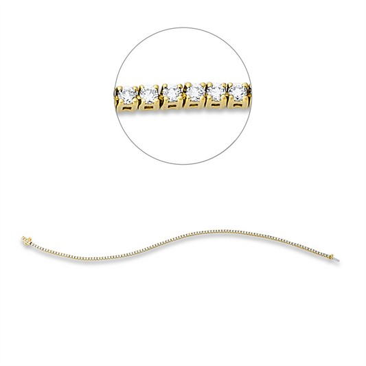 Armband 18 kt GG+WG, 116 Brill. 1,03 ct, TW-si