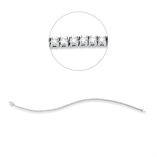 Armband 18 kt WG, 116 Brill. 1,00 ct, TW-si