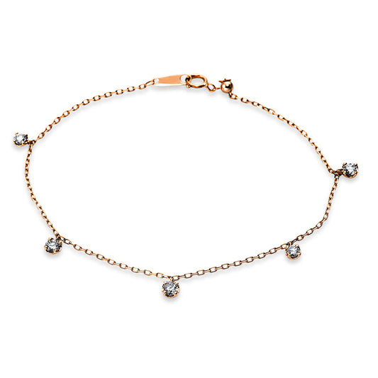 Armband 18 kt RG, 5 Brill. 0,55 ct, TW-si