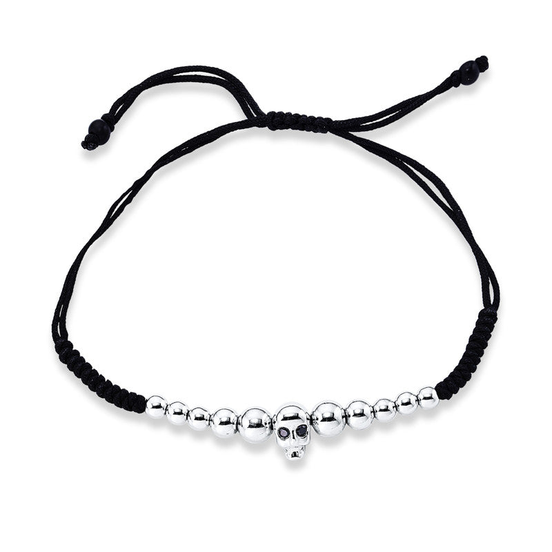 Armband 18 kt WG, teils schwarz rhodiniert, 2 Brill. 0,05 ct, schwarz, 2 Onyx 0,89 ct schwarz