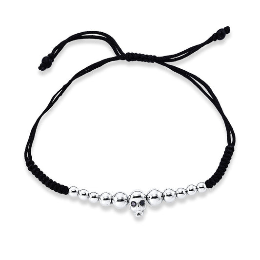 Armband 18 kt WG, teils schwarz rhodiniert, 2 Brill. 0,05 ct, schwarz, 2 Onyx 0,89 ct schwarz