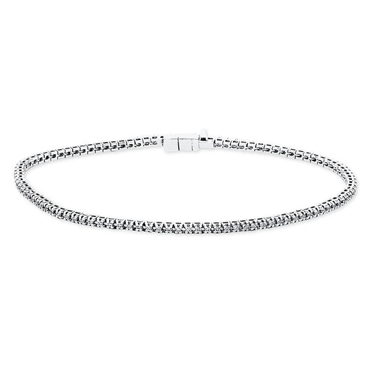 Armband 18 kt WG, 102 Brill. 0,48 ct, TW-si