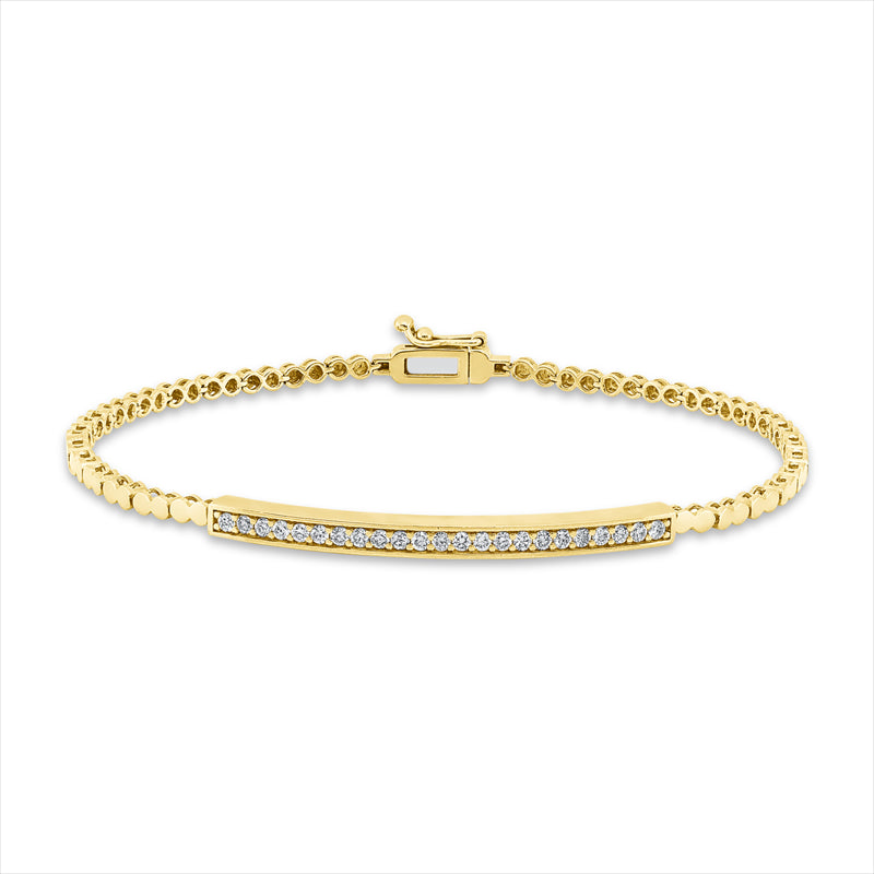 Armband 18 kt GG, 23 Brill. 0,36 ct, TW-si