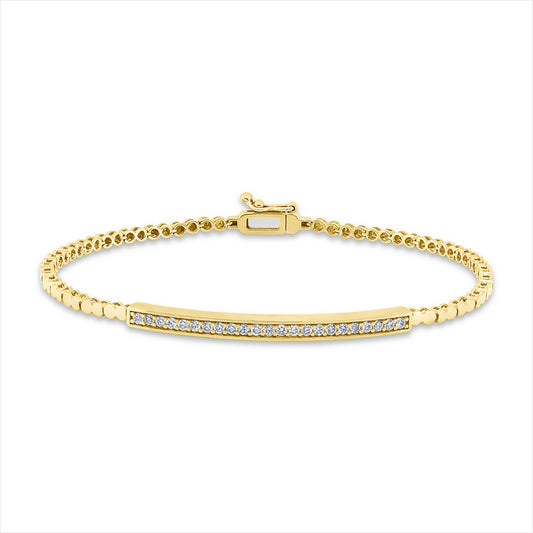 Armband 18 kt GG, 23 Brill. 0,36 ct, TW-si