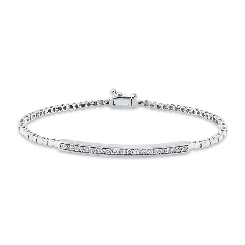 Armband 18 kt WG, 23 Brill. 0,36 ct, TW-si