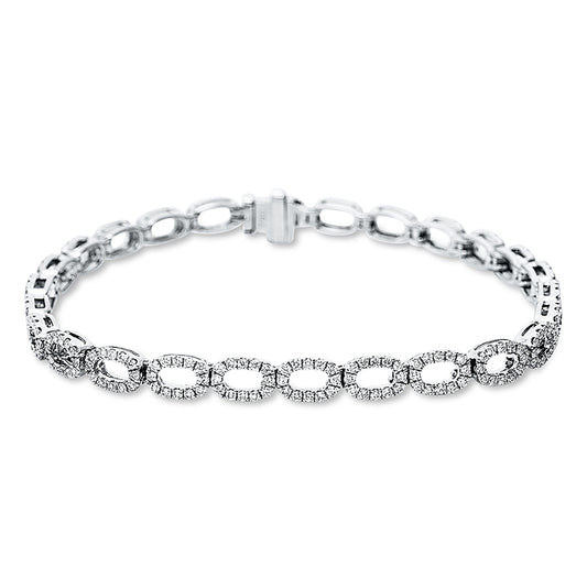 Armband 18 kt WG, 312 Brill. 1,98 ct, TW-vsi