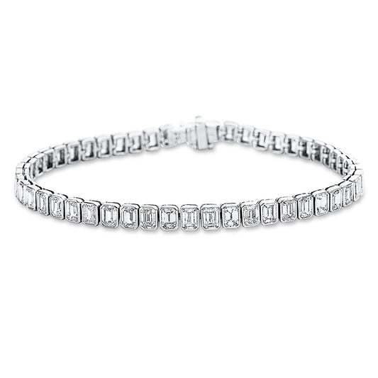 Armband 18 kt WG, 50 Sm.schliff 10,12 ct, TW-vsi