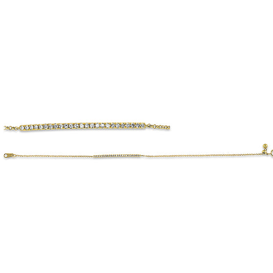 Armband 18 kt GG, 25 Dia. 0,16 ct, W-si
