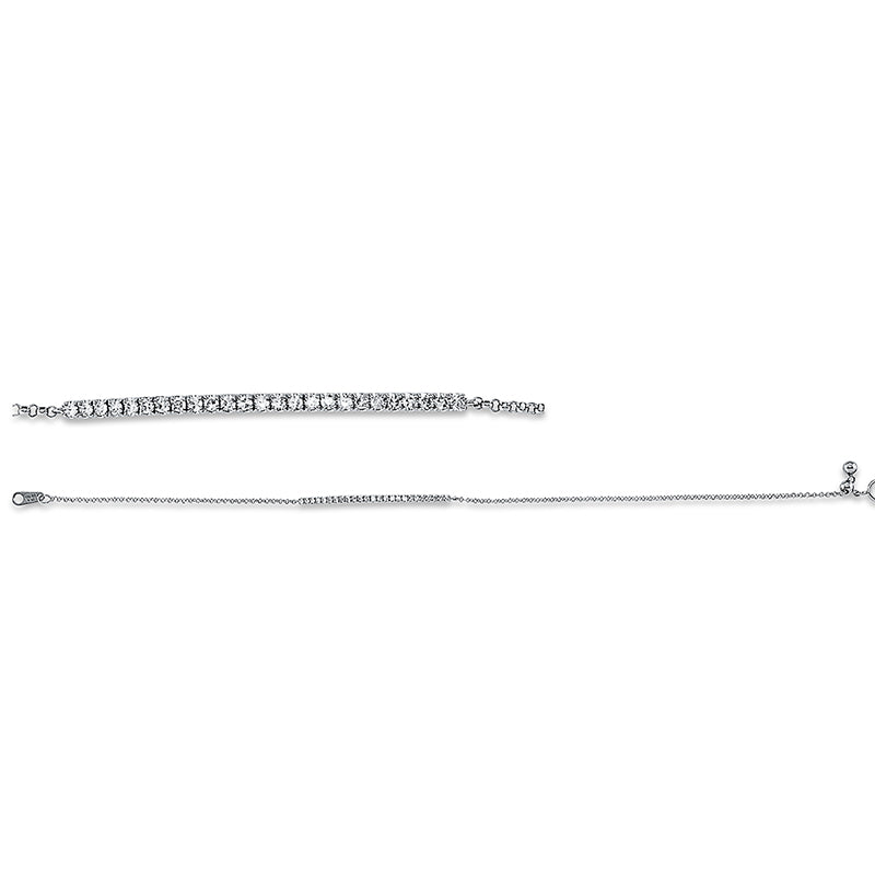 Armband 18 kt WG, 25 Dia. 0,15 ct, W-si