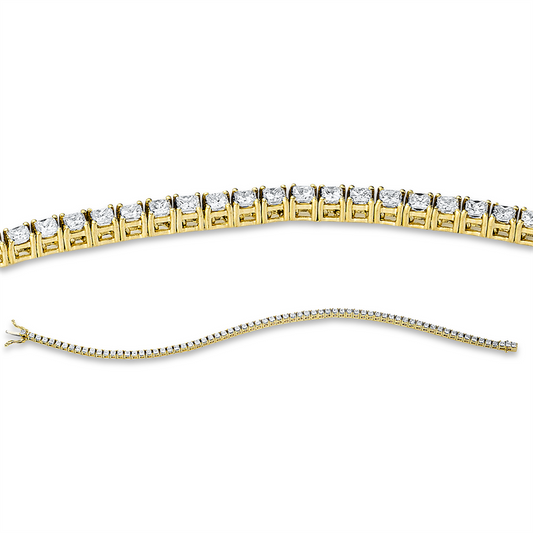 Armband 18 kt GG+WG, 72 Princ. 2,93 ct, TW-vsi