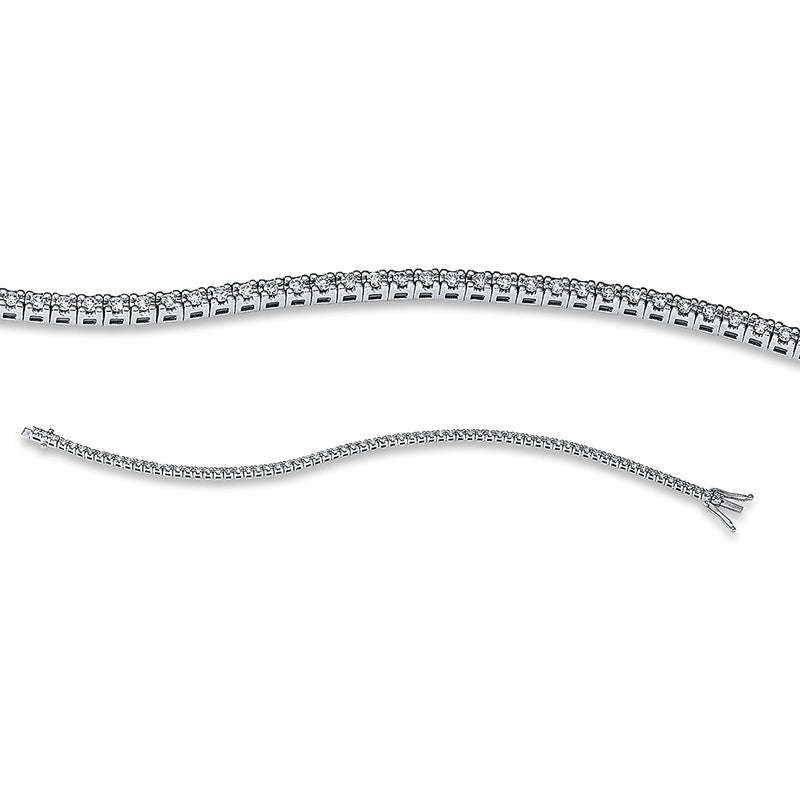 Armband 18 kt WG, 72 Brill. 1,00 ct, TW-si