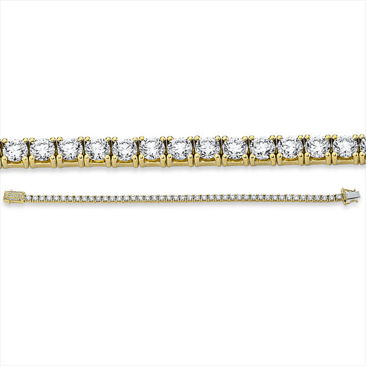 Armband 18 kt GG, 41 Brill. 0,16 ct, TW-si, 45 Brill. 8,65 ct, TW-si