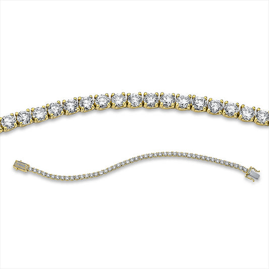 Armband 18 kt GG, 41 Brill. 0,12 ct, TW-si, 47 Brill. 8,99 ct, TW-si