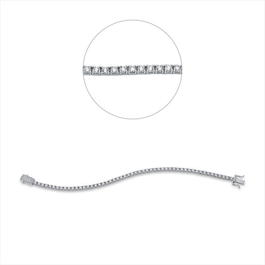 Armband 18 kt WG, 53 Brill. 5,32 ct, TW-si, 41 Brill. 0,11 ct, TW-si