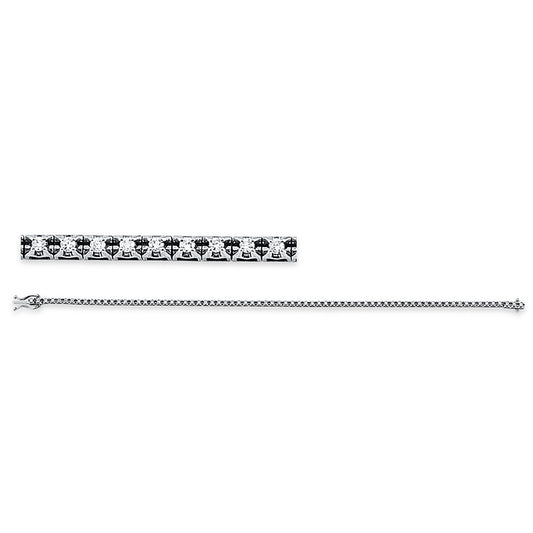 Armband 18 kt WG, 74 Brill. 0,50 ct, TW-si