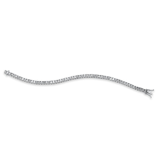 Armband 18 kt WG, 61 Sm.schliff 10,11 ct, J-vsi