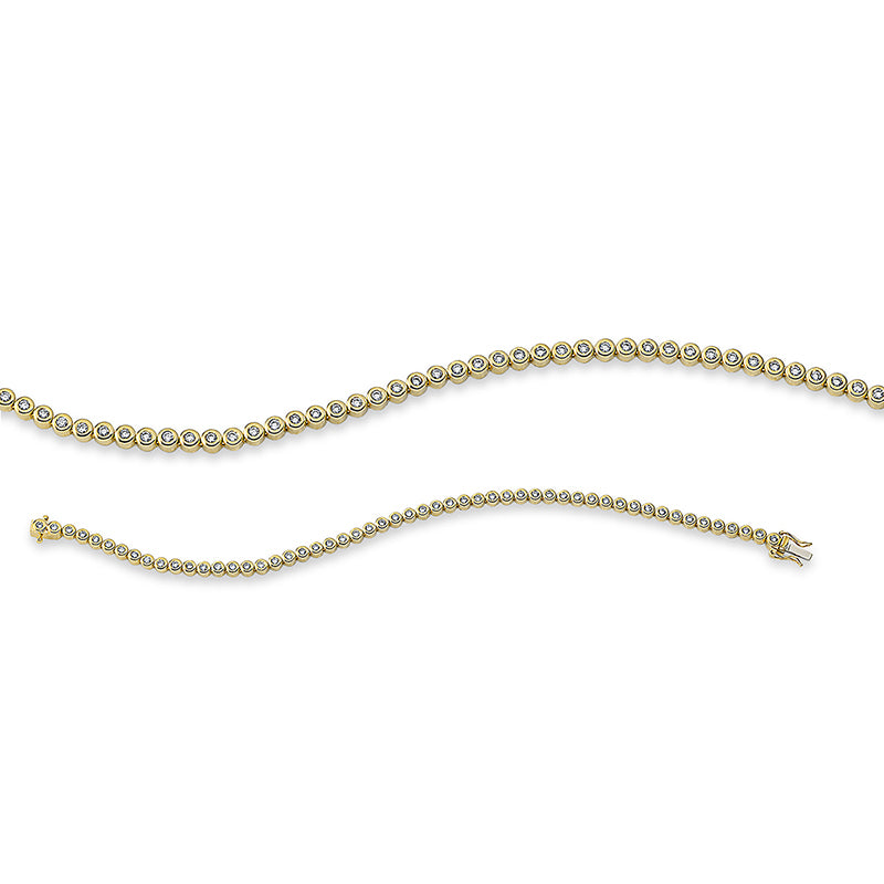 Armband 18 kt GG, 54 Brill. 1,00 ct, TW-si