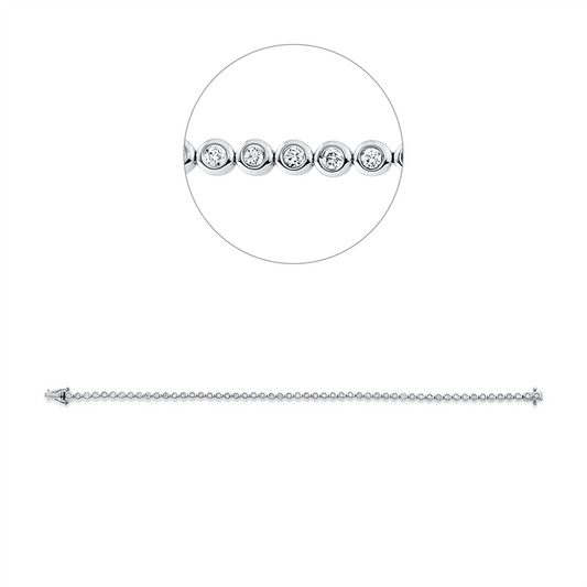 Armband 18 kt WG, 54 Brill. 1,00 ct, TW-si