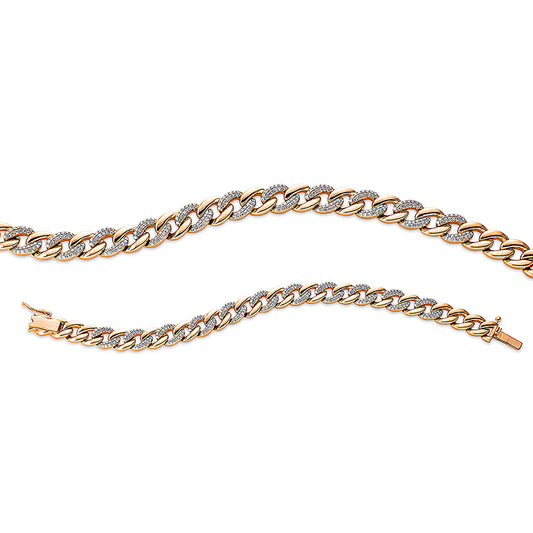 Armband 18 kt RG, 308 Brill. 1,75 ct, TW-si