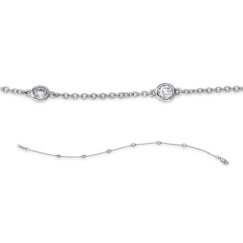 Armband 18 kt WG, 6 Brill. 0,37 ct, TW-si