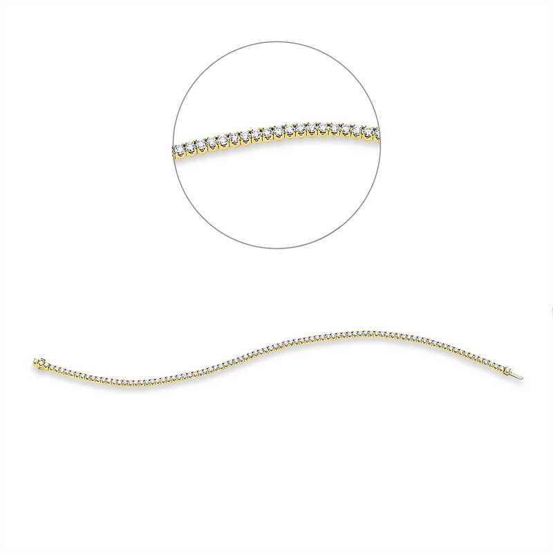 Armband 18 kt GG+WG, with American Lock, 91 Brill. 2,05 ct, TW-si