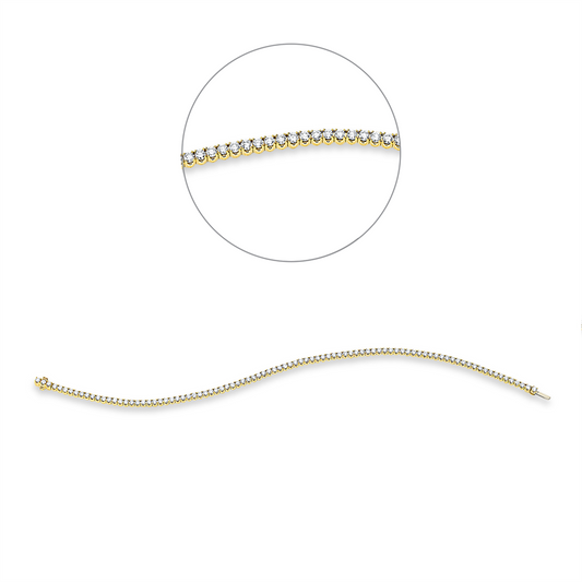 Armband 18 kt GG+WG, with American Lock, 91 Brill. 2,05 ct, TW-si