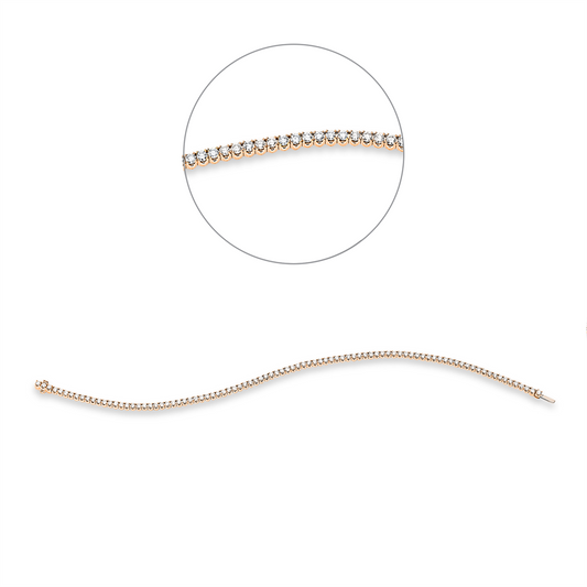 Armband 18 kt RG+WG, with American Lock, 91 Brill. 2,05 ct, TW-si