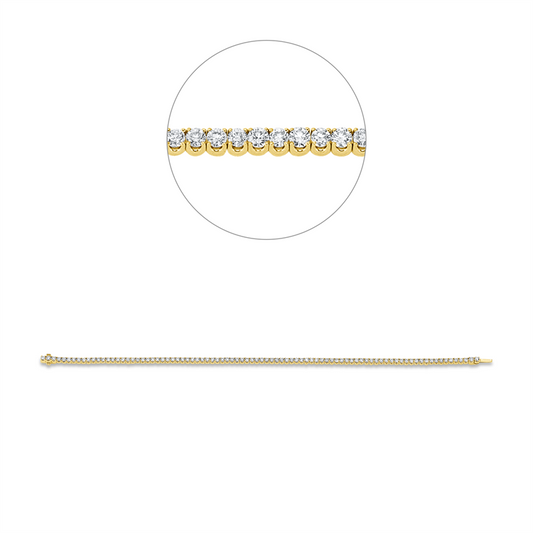 Armband 18 kt GG, With American Lock, 88 Brill. 2,50 ct, TW-si