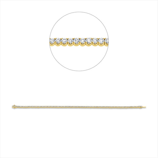 Armband 18 kt GG, With American Lock, 88 Brill. 2,50 ct, TW-si