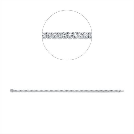 Armband 18 kt WG, With American Lock, 88 Brill. 2,50 ct, TW-si