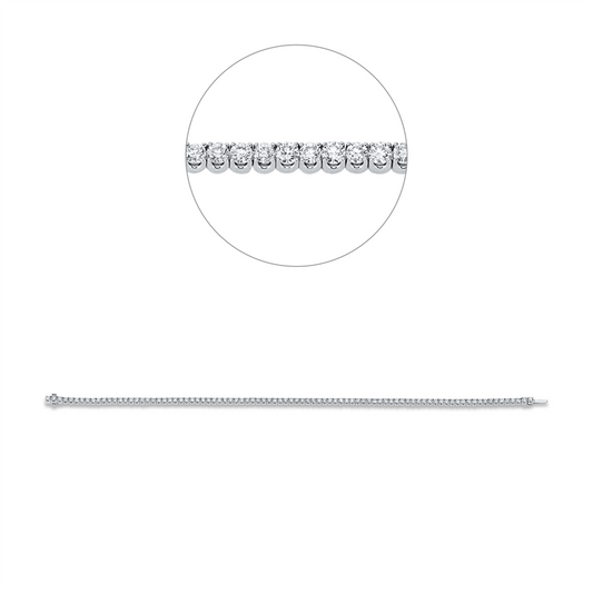 Armband 18 kt WG, With American Lock, 88 Brill. 2,50 ct, TW-si