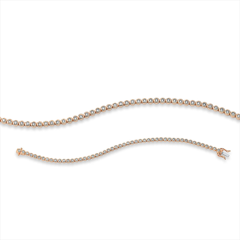 Armband 18 kt RG+WG, 50 Brill. 1,50 ct, TW-si