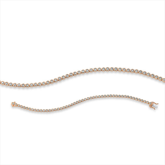 Armband 18 kt RG+WG, 50 Brill. 1,50 ct, TW-si