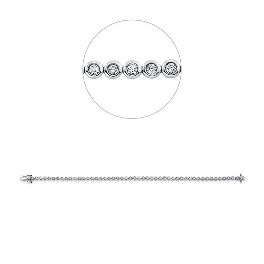 Armband 18 kt WG, 50 Brill. 1,50 ct, TW-si