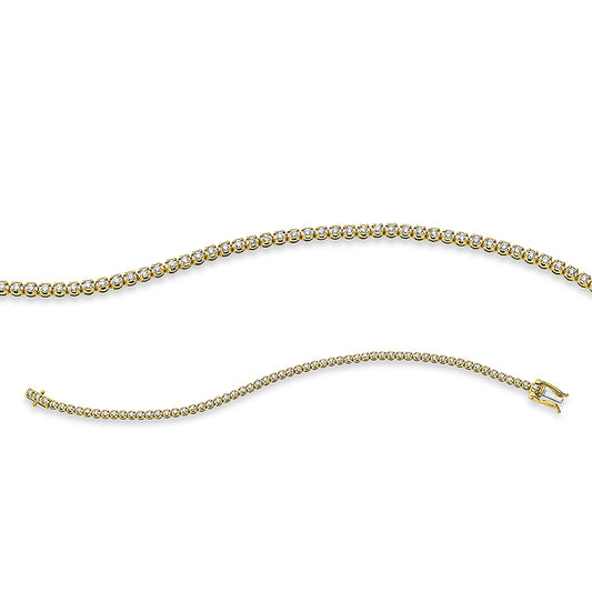 Armband 18 kt GG, 61 Brill. 1,01 ct, TW-si
