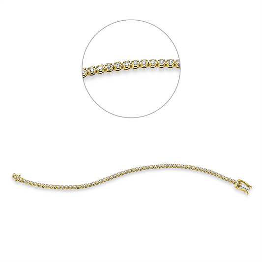 Armband 18 kt GG+WG, 61 Brill. 1,01 ct, TW-si