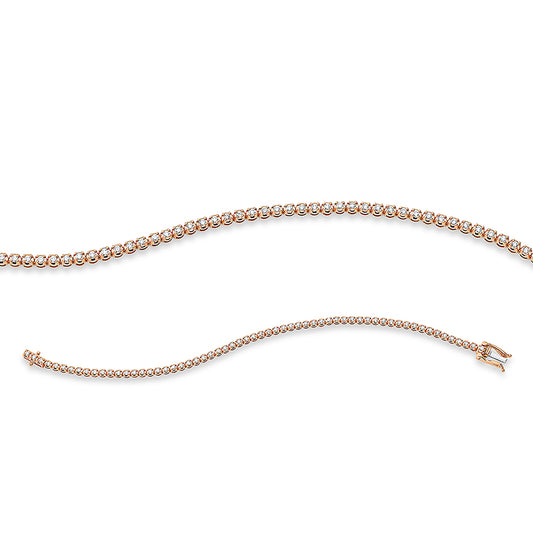Armband 18 kt RG, 61 Brill. 1,01 ct, TW-si