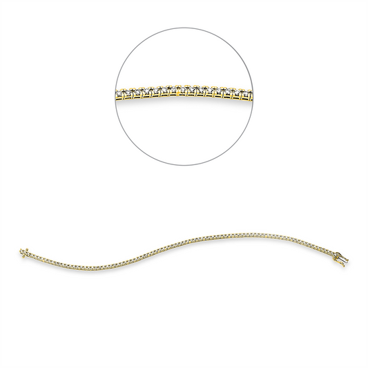 Armband 18 kt GG+WG, 89 Brill. 1,00 ct, TW-si