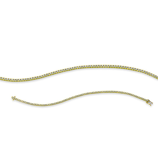 Armband 18 kt GG, 89 Brill. 1,00 ct, TW-si