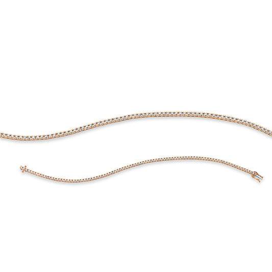 Armband 18 kt RG, 89 Brill. 1,00 ct, TW-si
