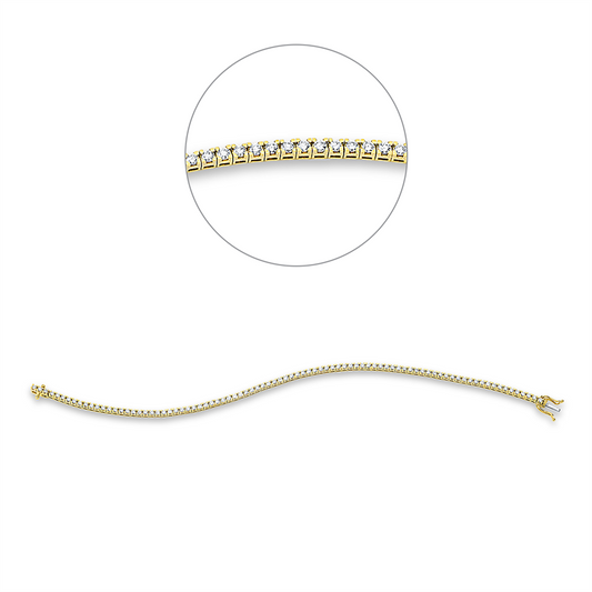 Armband 18 kt GG+WG, 87 Brill. 1,50 ct, TW-si