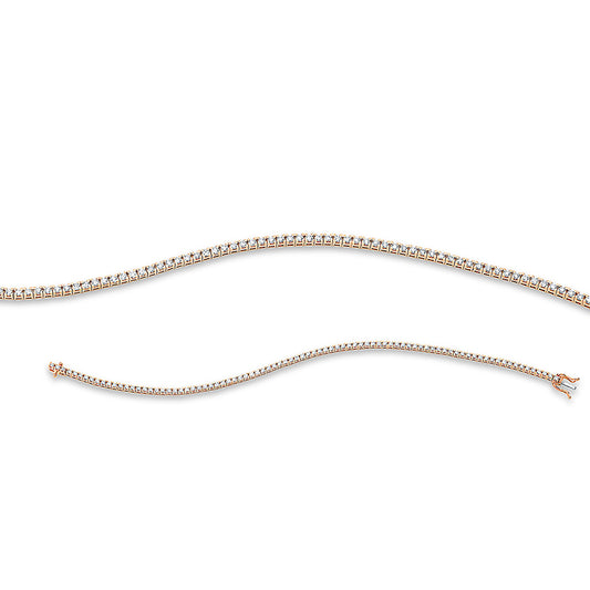 Armband 18 kt RG, 87 Brill. 1,50 ct, TW-si
