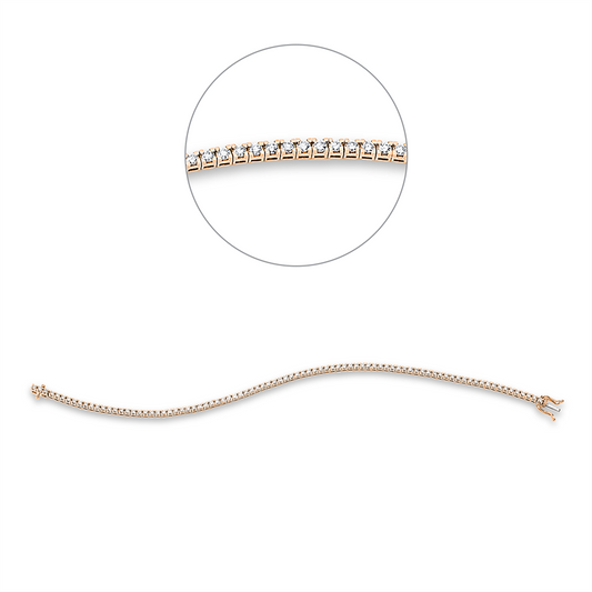 Armband 18 kt RG+WG, 87 Brill. 1,50 ct, TW-si