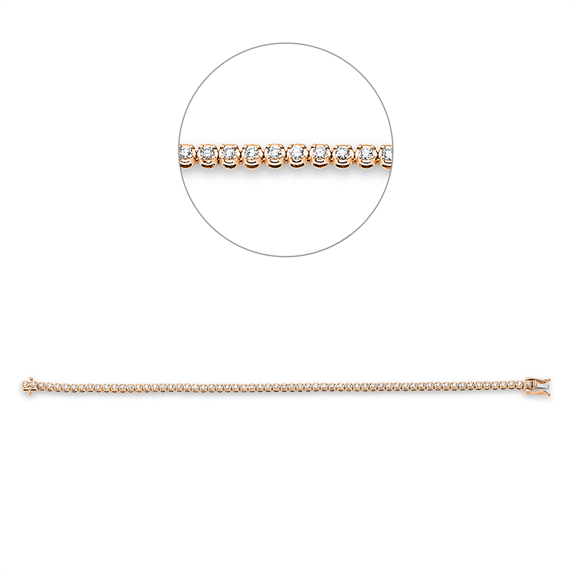 Armband 18 kt RG+WG, 63 Brill. 1,51 ct, TW-si